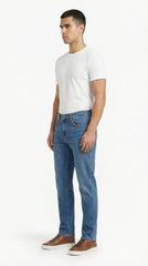 Only & Sons Men’s Classic Denim Jeans – Mid Blue Wash