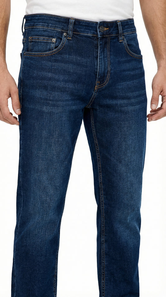 Only & Sons Men’s Classic Denim Jeans – Dark Ink Wash