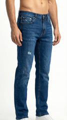 Only & Sons Men’s Classic Denim Jeans – Distressed Indigo Wash