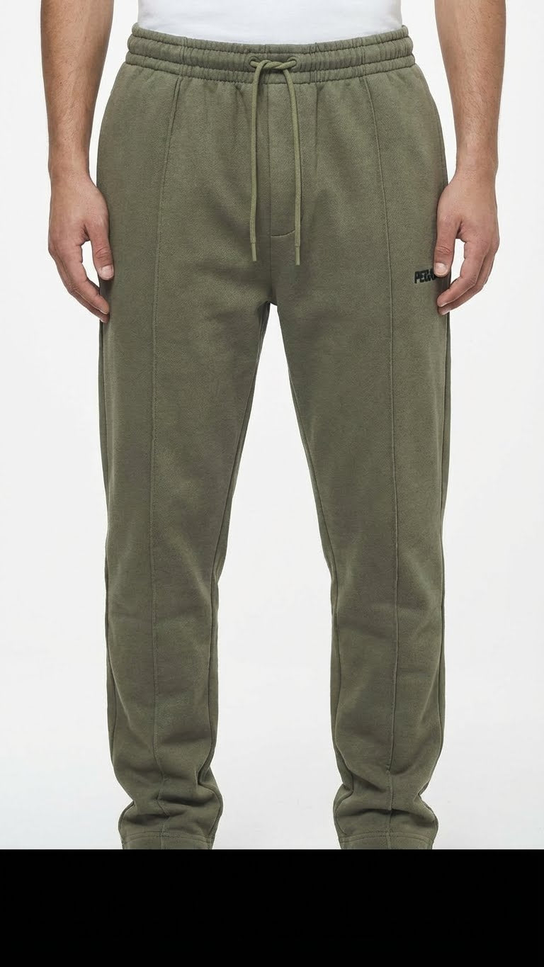 Pegador Vertical Seam Fleece Trouser Olive Green