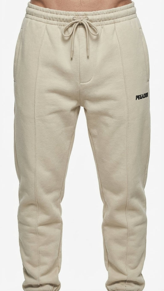 Pegador Vertical Seam Fleece Trouser Warm Beige