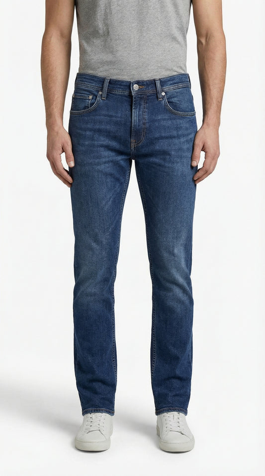 Replay Men’s Premium Denim Slim Fit Jeans in Mid Blue Wash