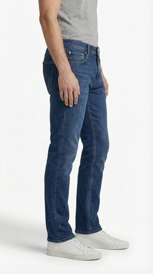 Replay Men’s Premium Denim Slim Fit Jeans in Mid Blue Wash