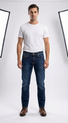 Replay Men’s Premium Denim Slim Fit Jeans in Dark Blue Indigo