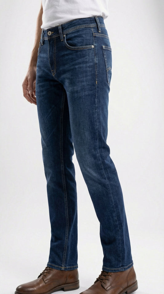 Replay Men’s Premium Denim Slim Fit Jeans in Dark Blue Indigo