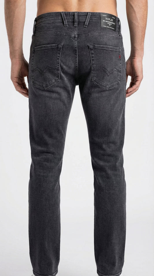 Replay Men’s Premium Denim Slim Fit Jeans in Charcoal Grey Wash