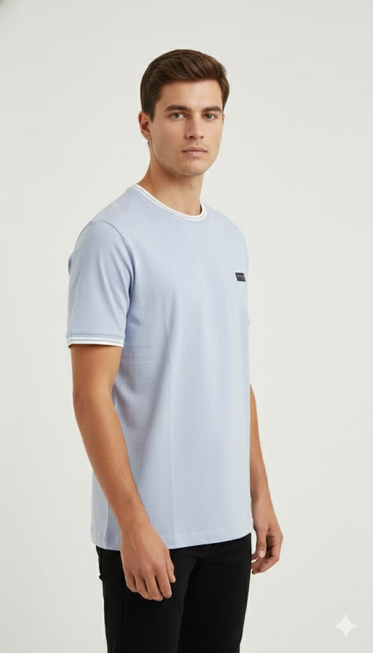 Diesel Lateral Branding Prime Tee – Sky Blue